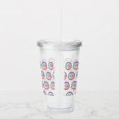 Akryltumbler mit Stroh Acryltrinkbecher (Rechts)