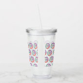 Akryltumbler mit Stroh Acryltrinkbecher (Links)