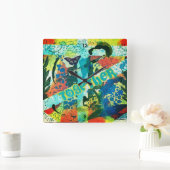 Akryluhr zusammen mit Kunst Quadratische Wanduhr (Zuhause)