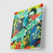 Akryluhr zusammen mit Kunst Quadratische Wanduhr (Winkel)