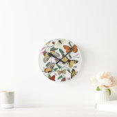 Akryluhren Butterfly Vintag Illustration Runde Wanduhr (Zuhause)