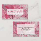 Akrylus abstrakt Blush Flow Petalen Visitenkarte (Vorne/Hinten)