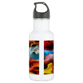 Akrylus Abstrakte Heißkalt- und Kaltelemente Edelstahlflasche (Rückseite)