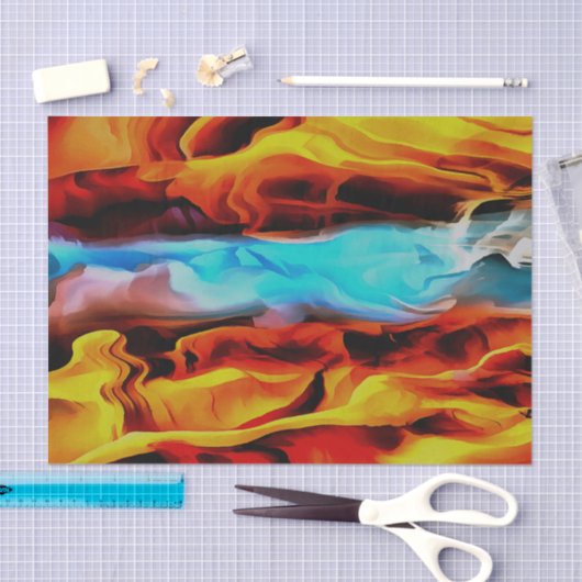 Akrylus Abstrakte Heißkalt- und Kaltelemente Seidenpapier (Handwerk)