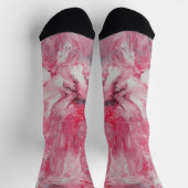 Akrylus gießen abstrakte Blush Flow Petalen Socken (Oben)