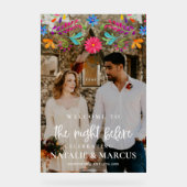 Akrylus Nacht vor Hochzeit Begrüßungszeichen Acrylschild (Vorderseite)