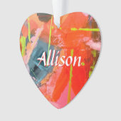 Akrylverzierung mit abstrakter Originalkunst Ornament (Vorderseite)