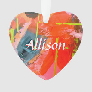 Akrylverzierung mit abstrakter Originalkunst Ornament