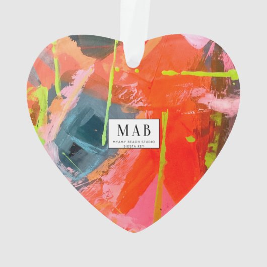 Akrylverzierung mit abstrakter Originalkunst Ornament (Rückseite)