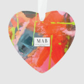 Akrylverzierung mit abstrakter Originalkunst Ornament (Rückseite)