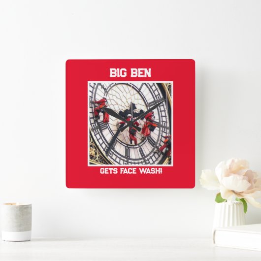 Akrylwall Uhr großes Quadrat! (Zuhause)