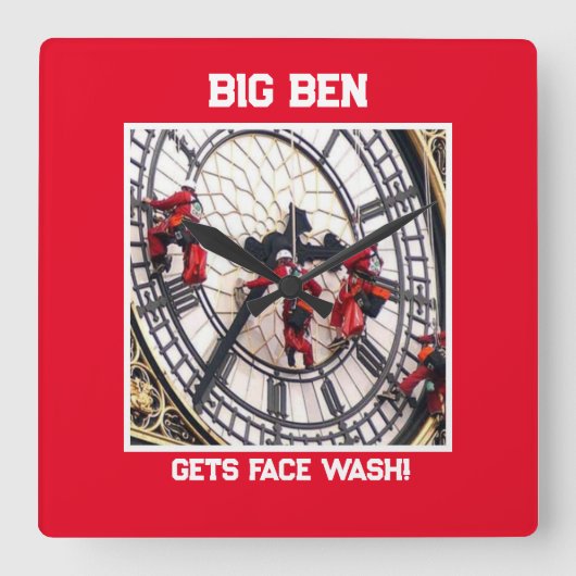 Akrylwall Uhr großes Quadrat! (Vorderseite)