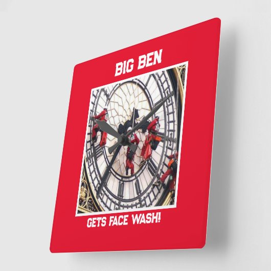 Akrylwall Uhr großes Quadrat! (Winkel)