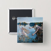 Akseli Gallen-Kallela - Aino Triptych Button (Vorne & Hinten)