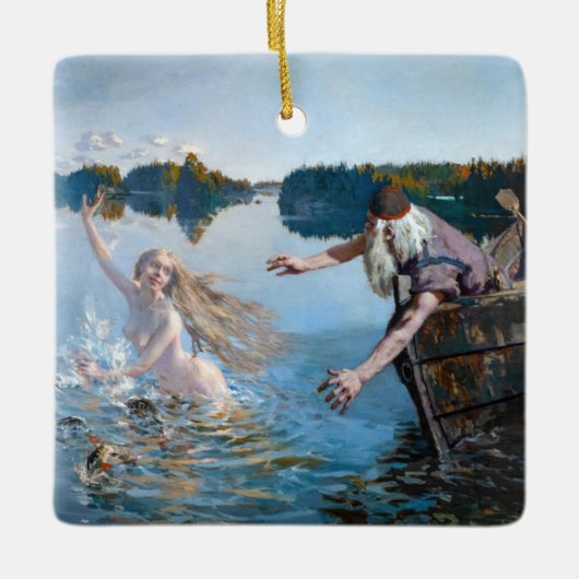 Akseli Gallen-Kallela - Aino Triptych Keramikornament (Vorderseite)