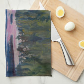 Akseli Gallen-Kallela - Blick auf einen See bei So Geschirrtuch (Viertel Falte)