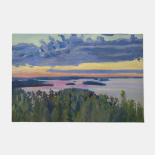 Akseli Gallen-Kallela - Blick über einen See bei S Fußmatte