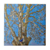 Akseli Gallen-Kallela - Crack Willow und Blue Bird Fliese (Vorderseite)