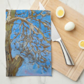 Akseli Gallen-Kallela - Crack Willow und Blue Bird Geschirrtuch (Viertel Falte)