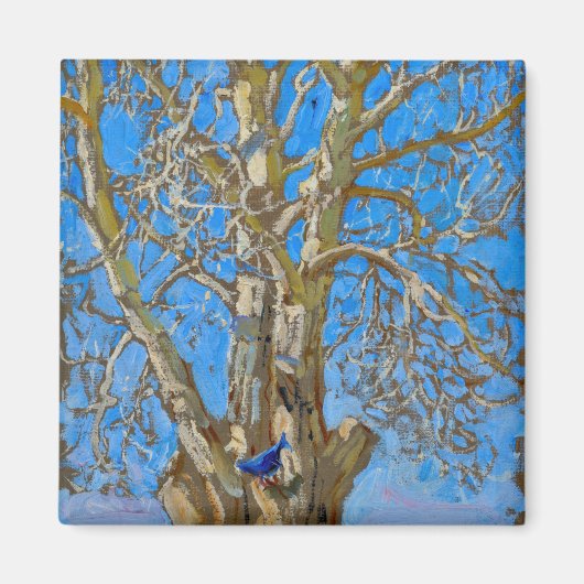 Akseli Gallen-Kallela - Crack Willow und Blue Bird Magnet (Vorne)