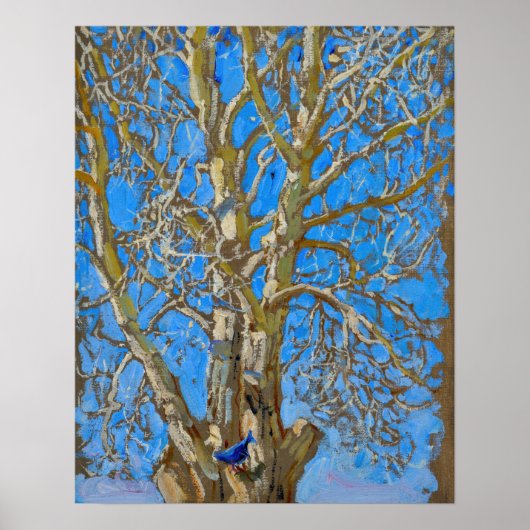 Akseli Gallen-Kallela - Crack Willow und Blue Bird Poster (Vorne)