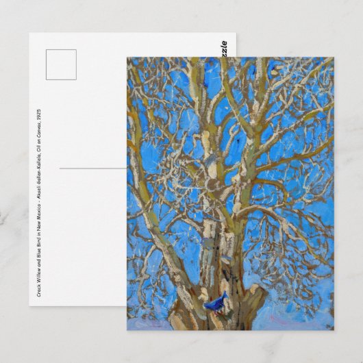 Akseli Gallen-Kallela - Crack Willow und Blue Bird Postkarte (Vorne/Hinten)
