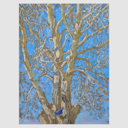 Akseli Gallen-Kallela - Crack Willow und Blue Bird Seidenpapier