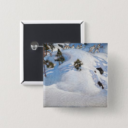 Akseli Gallen-Kallela - Februar Vision Button (Vorne & Hinten)