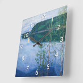 Akseli Gallen-Kallela - Frühlingsnacht Quadratische Wanduhr (Winkel)