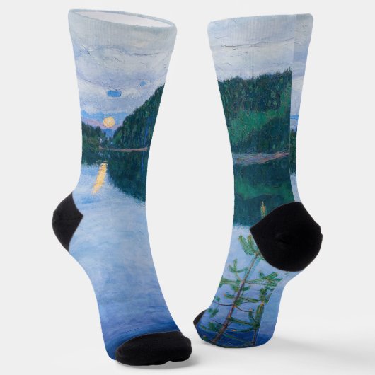 Akseli Gallen-Kallela - Frühlingsnacht Socken (Gewinkelt)