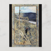 Akseli Gallen-Kallela - Großer Schwarzer Holzpecke Postkarte (Vorderseite)