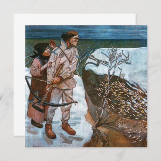 Akseli Gallen-Kallela - Joukahainen-Rache Dankeskarte (Vorne/Hinten)