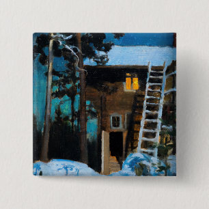 Akseli Gallen-Kallela - Kalela im Winter Button