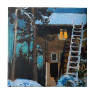 Akseli Gallen-Kallela - Kalela im Winter Fliese