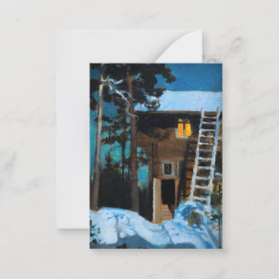 Akseli Gallen-Kallela - Kalela im Winter Mitteilungskarte