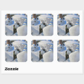 Akseli Gallen-Kallela - Lair of the Lynx Quadratischer Aufkleber (Blatt)