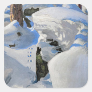 Akseli Gallen-Kallela - Luchsbau Quadratischer Aufkleber