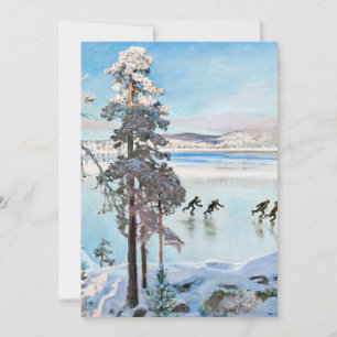 Akseli Gallen-Kallela - Schlittschuhläufer in der  Einladung