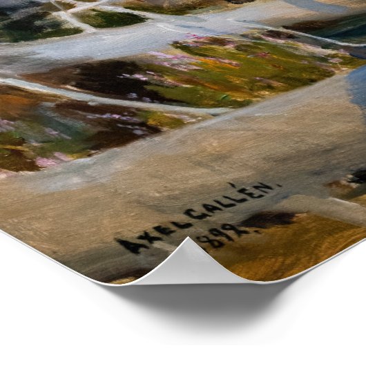 Akseli Gallen-Kallela - See in der Wildnis Poster (Ecke)