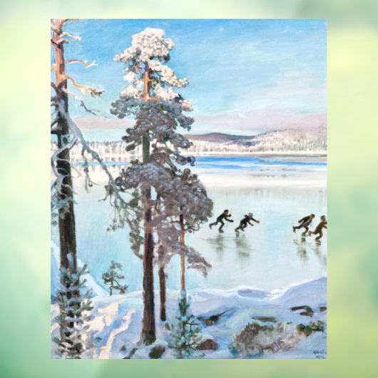 Akseli Gallen-Kallela - Skater in der Nähe von Kal Fensteraufkleber (Blatt 3)