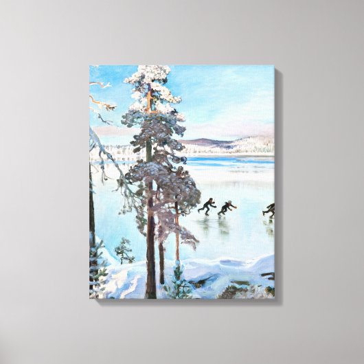 Akseli Gallen-Kallela - Skater in der Nähe von Kal Leinwanddruck (Vorderseite)