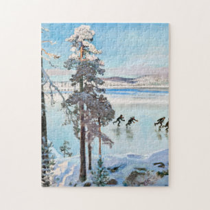 Akseli Gallen-Kallela - Skater in der Nähe von Kal Puzzle