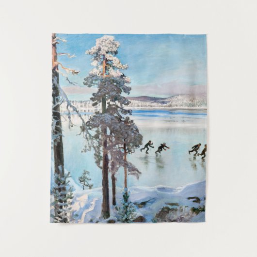 Akseli Gallen-Kallela - Skater in der Nähe von Kal Wandteppich (Vorderseite)