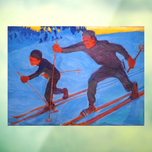 Akseli Gallen-Kallela - Skiers Fensteraufkleber (Blatt 3)