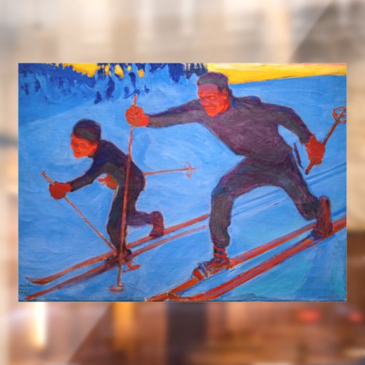 Akseli Gallen-Kallela - Skiers Fensteraufkleber (Blatt 2)