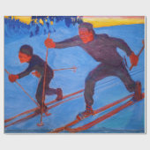 Akseli Gallen-Kallela - Skiers Geschenkpapier (Flach)