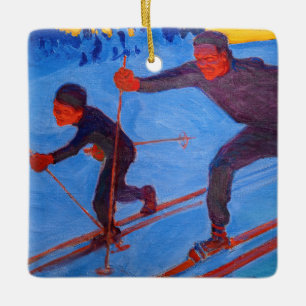 Akseli Gallen-Kallela - Skiers Keramikornament