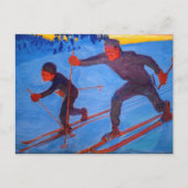 Akseli Gallen-Kallela - Skiers Postkarte (Vorderseite)