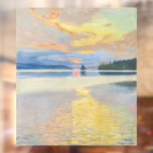 Akseli Gallen-Kallela - Sonnenuntergang über dem S Fensteraufkleber (Blatt 2)