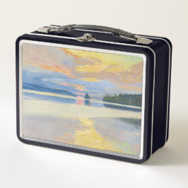 Akseli Gallen-Kallela - Sonnenuntergang über dem S Metall Brotdose